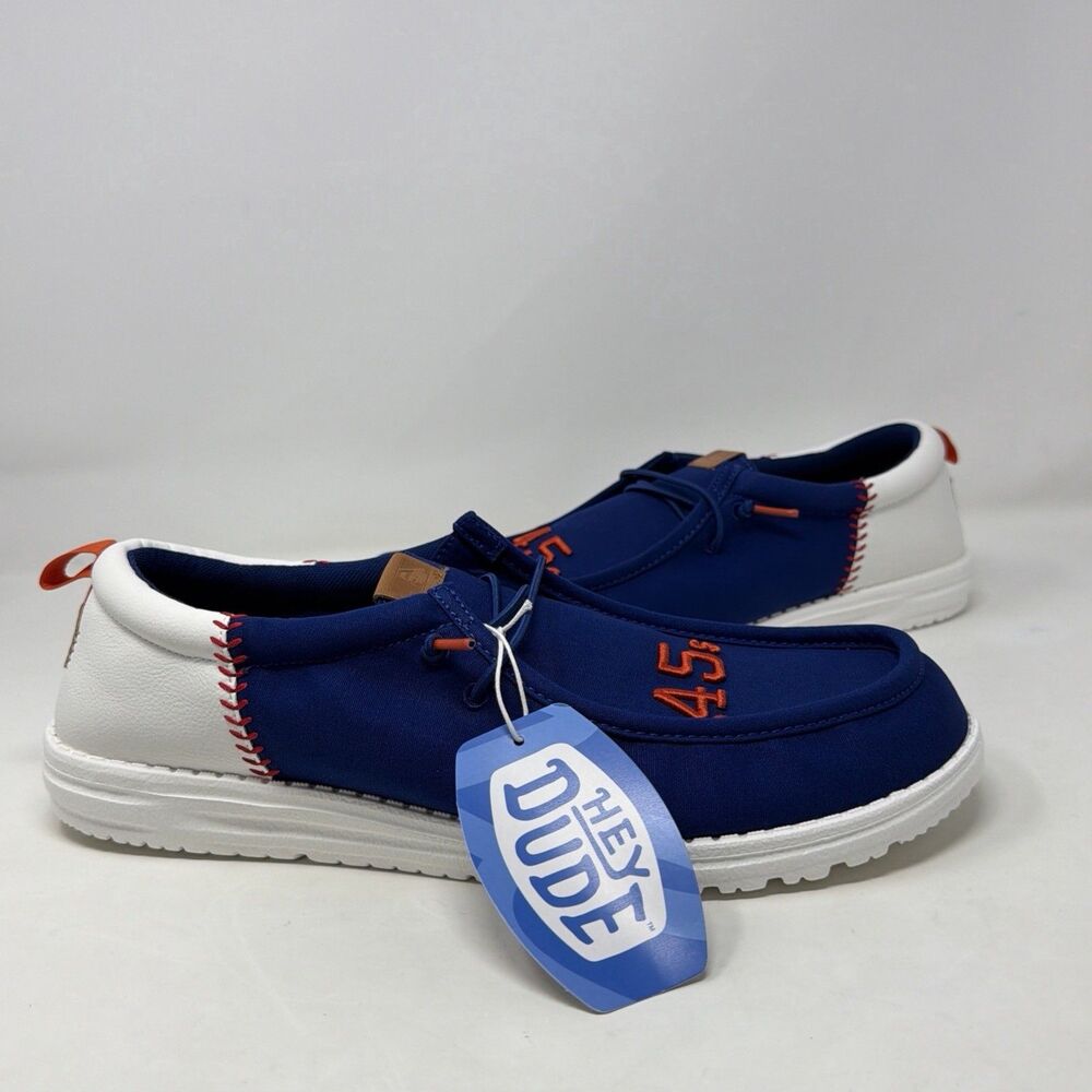 Hey Dude Wally Funk MLB Houston Astros Men 15 Navy White STORE MODEL NWT